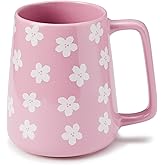 24oz Large Ceramic Coffee Mug with Big Handle, Handmade Kiln Glazed Large Coffee Mug Tea cup, Unique Uneven Surface for Office and Home,Microwave and Dishwasher Safe (Purple)