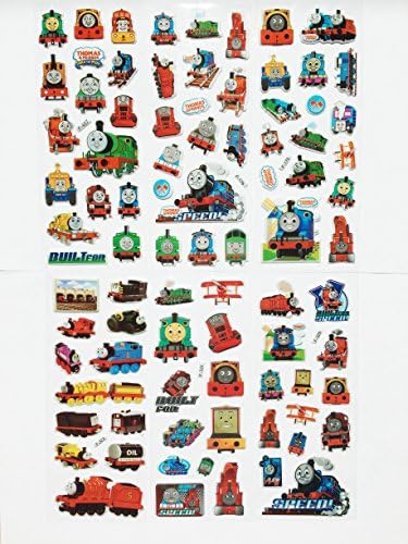 6 Sheets Puffy Dimensional Scrapbooking Party Stickers-FREE USA SHIPPING - THOMAS THE TANK TRAIN