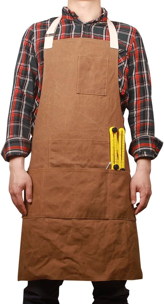 Waxed Canvas Heavy Duty Apron Utility Tool Aprons Multi