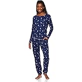 U.S. Polo Assn. Women's 2-Piece Pajama Set, Long Sleeve Top, Pants Valentines Gifts for Her