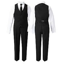 Spring Notion Big Boys' Modern Fit Black Suit Set 12