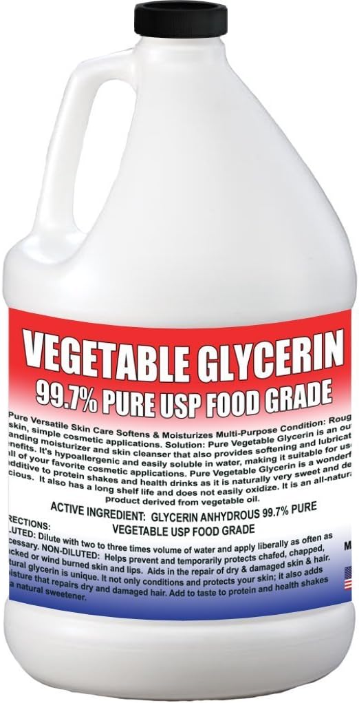 Vegetable Glycerine Kosher USP 99.7%+ Pure - Highest Quality and Perfect Sweetness