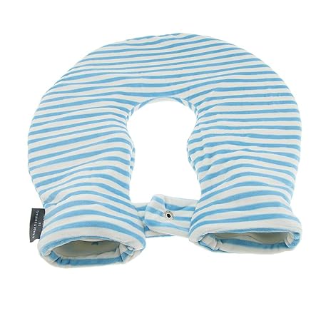 P Prettyia Nackenwärmflasche Nacken-Wärmflasche mit abnehmbarem Fleece-Bezug, 1,4 Liter (Wärmflasche Nacken Schulter) - Blau