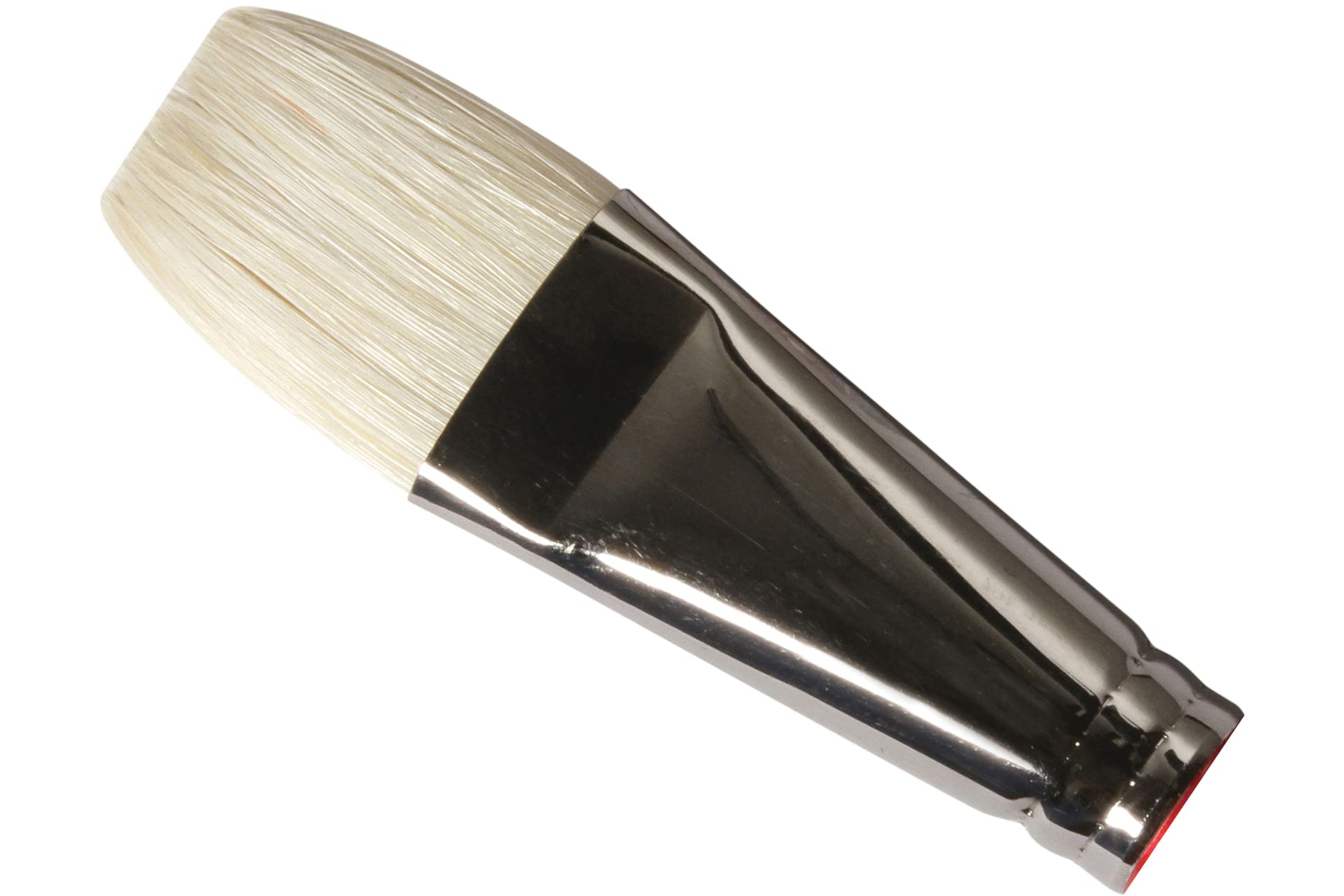 Daler-Rowney Georgian Oil Brush, Natural Hog Bristle, Long Handle, Short Flat, 14