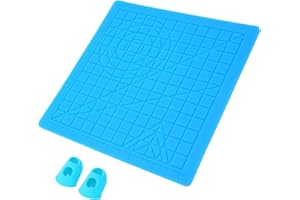 3D Printing Pen Silicone Design Mat, Multi Shaped Foldable 3D Pen Mat Professional Flexible with Basic Templates Finger Caps 