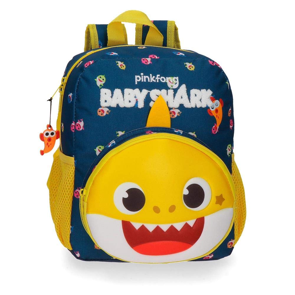 Baby Shark My Good Friend Pre-school Backpack Adaptable to Trolley Blue 23x28x10 cm Polyester 6.44 Litre โ image 1