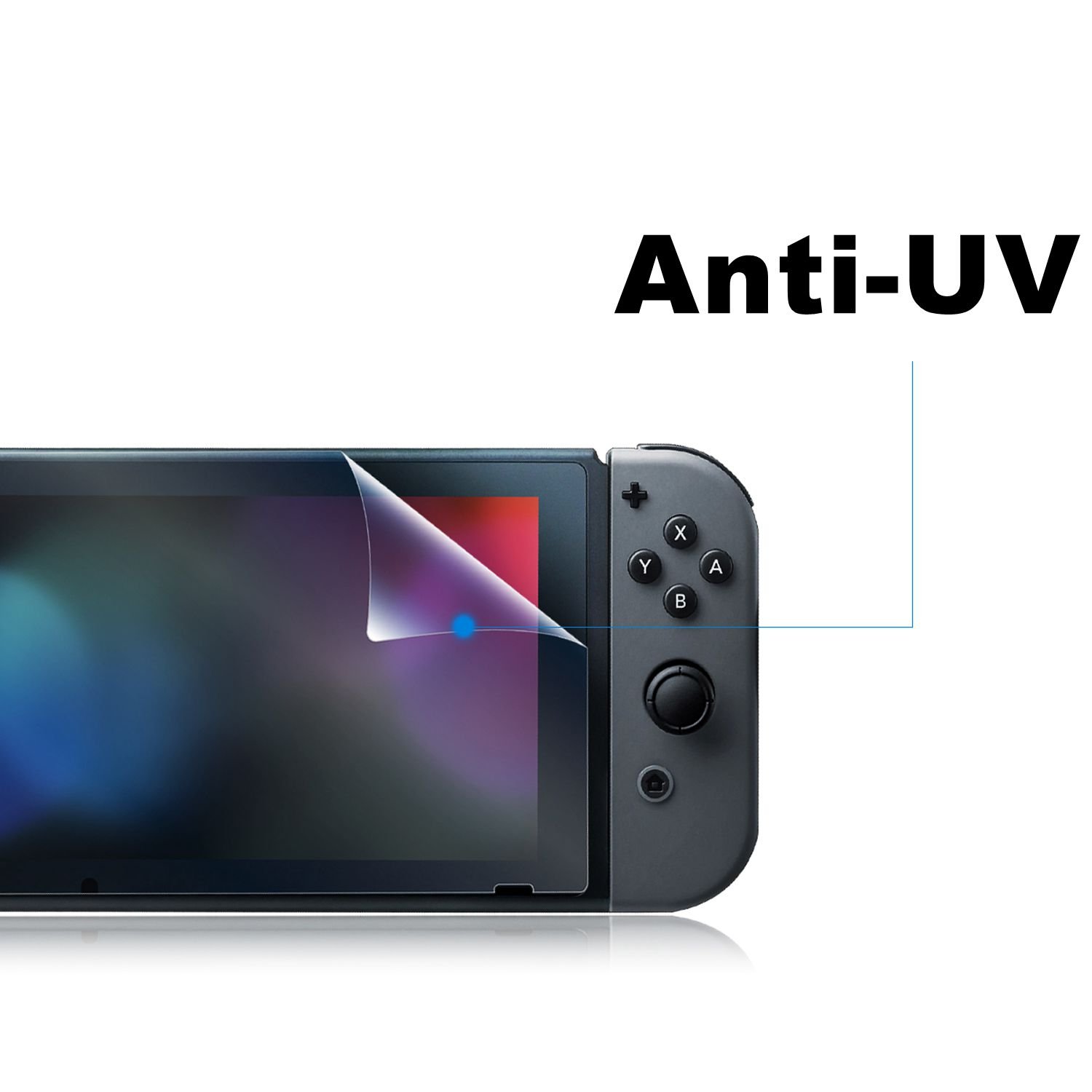 iCreating Switch Screen Protector [4-Pack] for Nintendo Switch, NEW 2017 HD Screen Protective Filter anti-Bubble Anti-Fingerprint PET Film