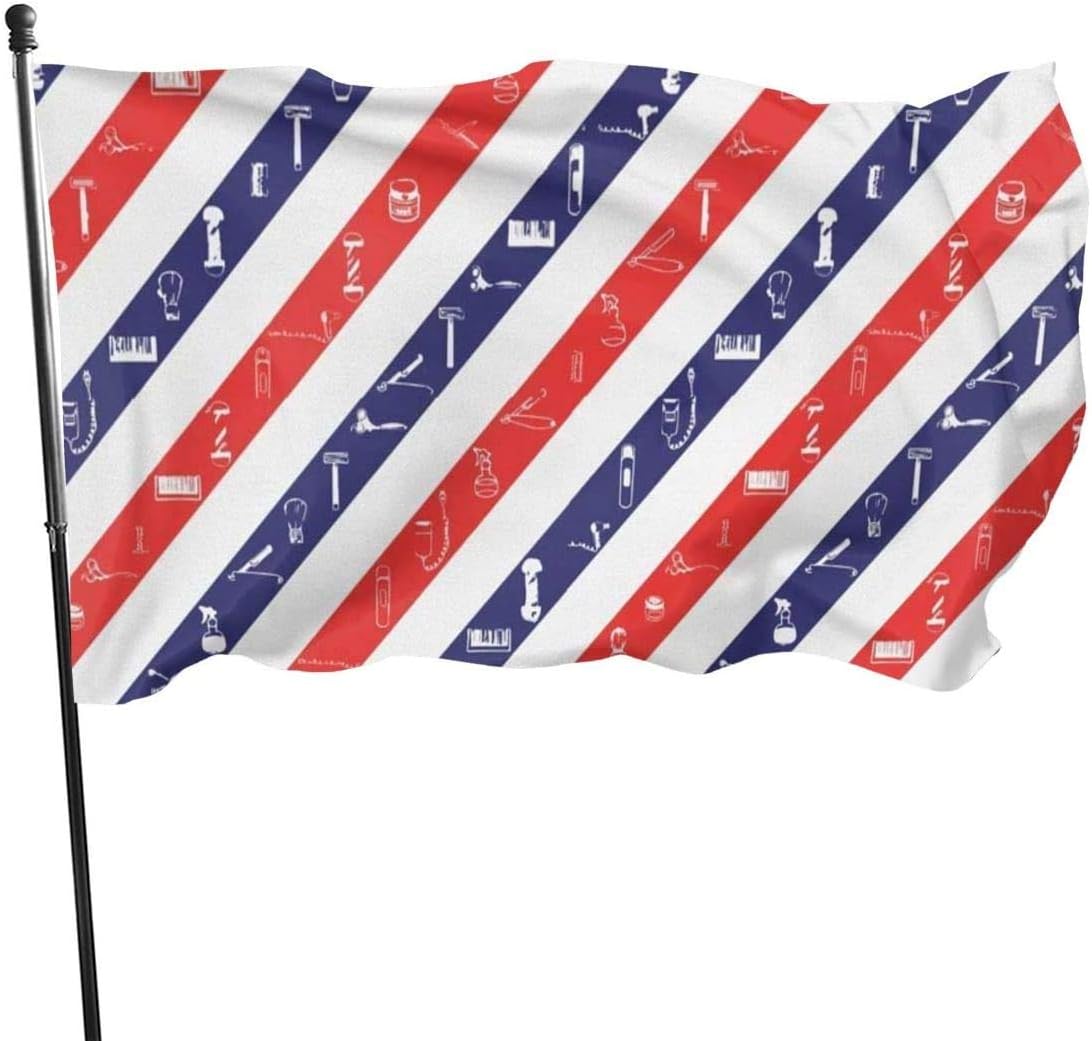Oaqueen Banderas Barber Shop Equipment Flag Decorative Bandera del