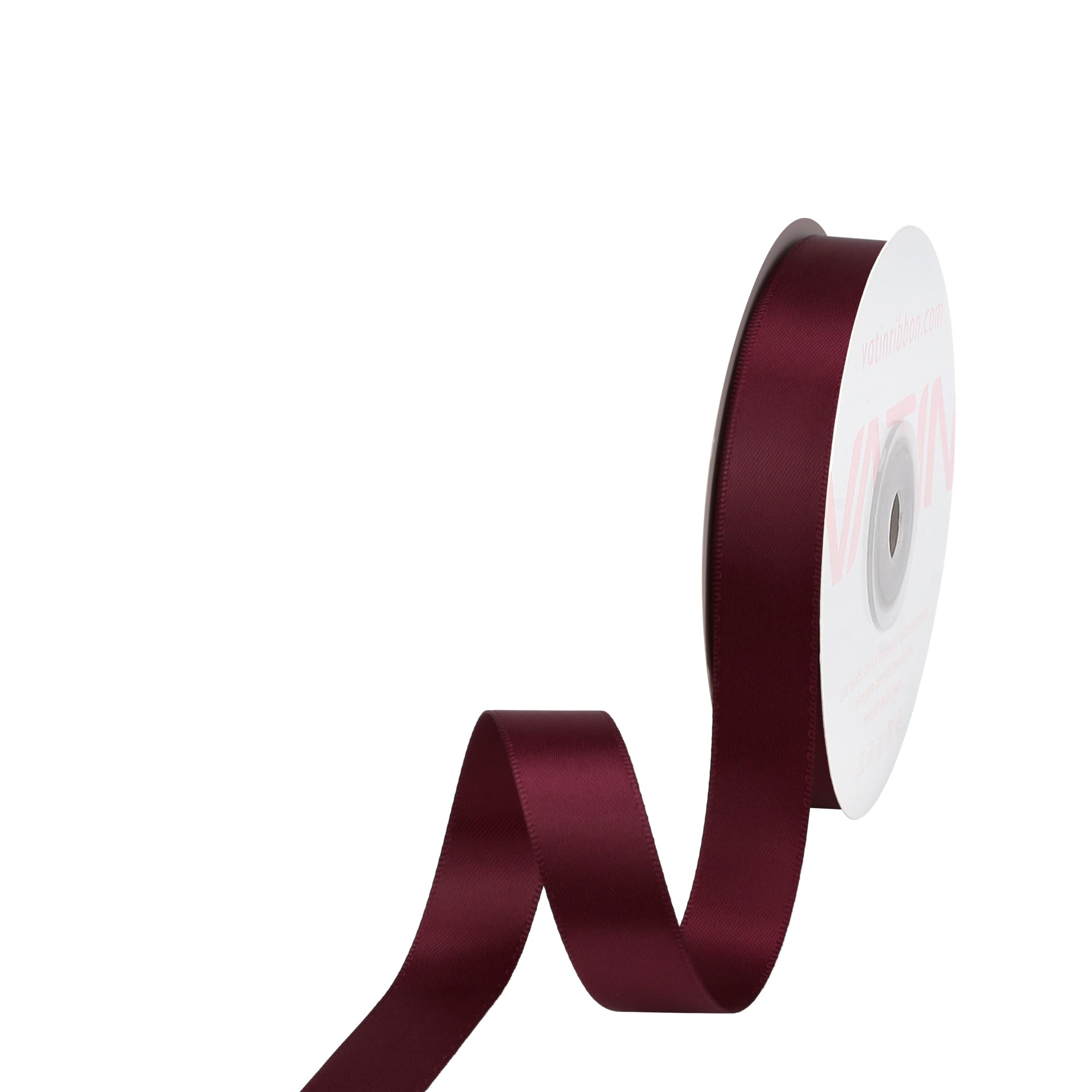 VATIN 16mm Double Faced Polyester Wine Satin Ribbon - 23 Metre Spool, Perfect for Wedding Decor, Wreath, Baby Shower,Gift Package Wrapping and Other Projects โ image 1