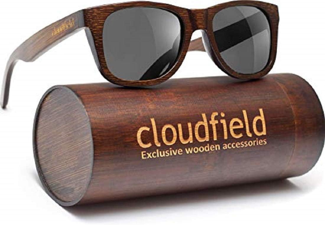 Wood Sunglasses Polarized for Men and Women - Bamboo Wooden Wayfarer Style