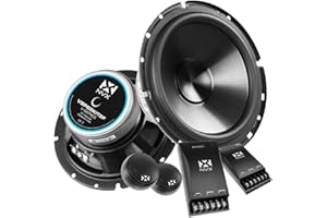 NVX VSP65KIT2F 6.5" Premium Car Speaker, 750W Max, 250W RMS, 2-Ohm, 2-Way 6-1/2" Component System with 1" Silk Dome Tweeters 