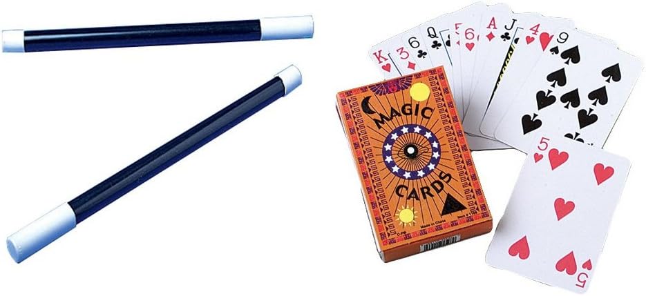 Amazon Com Magic Trick Playing Cards Wand Toy Party Favor Supplies 24 Piece Set Bundle For 12 Toys Games