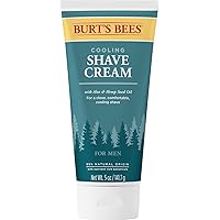 Burts Bees Cooling Shave Cream with Aloe & Hemp  For Men  5 Ounces (3 Pack)