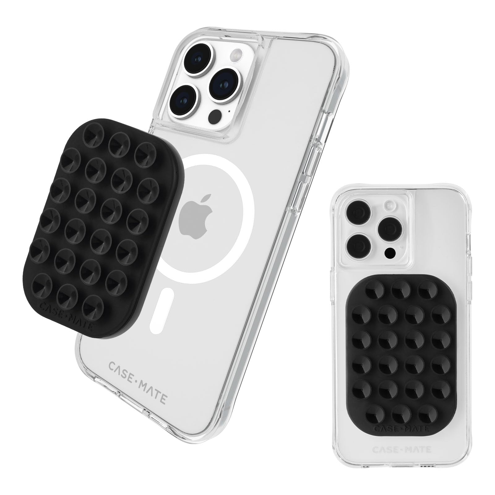 Case-Mate Stick it! Magnetic Suction Mount - Snap-on iPhone Holder - Detachable for MagSafe - Hands-Free Content Creator Essentials for iPhone 17 Pro Max/16 Pro Max/ 15 Pro Max/14 Pro Max - Black
