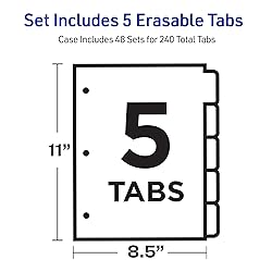 Avery Big Tab Write & Erase Dividers for 3 Ring