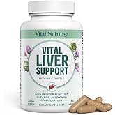 Vital Liver Support New Formula Liver Supplement and Liver Vitamin – 9-in-1 Liver Health Formula,Cleanse & Repair Formula with Organic Milk Thistle Supports Liver Health Cleanse