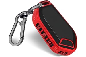 QBUC for KIA Key Fob Cover with keychian,TPU Protection Key Case Compatible with Telluride 2023 2024 2025 EV5 Sorento K4 K5 GT-Line Remote Smart Key Fob Protector (Red)