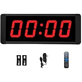 IMOSEI 1.5in Digital Led Counter, Double-Sided Clock Timer with Remote Control Stopwatch, Alarms, Countdown, 20 Groups of Segmented Memories Saving, Cycle Timing, for Running Race Gym Event