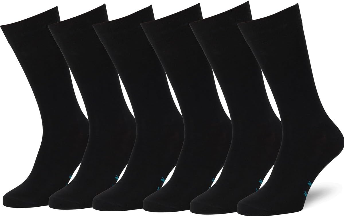 Easton Marlowe Mens Dress Socks 6 Pack Classic Cotton Dress Socks for Men - Patterned Socks