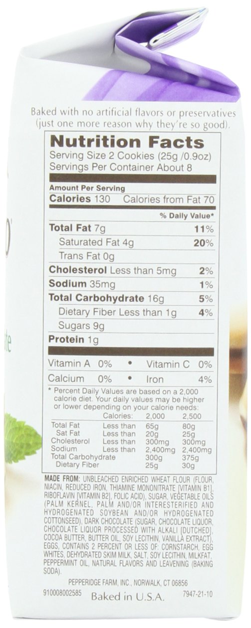 Pepperidge Farm Mint Milano Cookies, 7-ounce (pack Of 4 ...