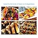 Unicook Stainless Steel BBQ Shish Kabob Set, Foldable Shish Kabob Holder with 6pcs 13