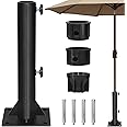 EliteShade USA Patio Umbrella Stand for Φ1.5''-Φ1.9'' Pole, Heavy Duty Umbrella Base Stand Deck Mount Umbrella Holder