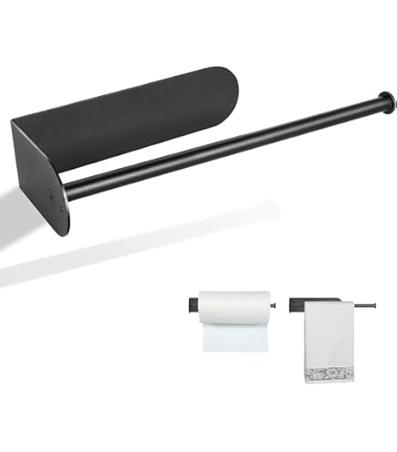 thumbnail image 2 of Magnetic Paper Towel Holder - 2 Pack Black Refrigerator Towel Bar With Powerful Magnets 2 of 2