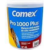 Pintura Blanca Comex Pro 1000 Plus Acrílica para Interior y Exterior ...
