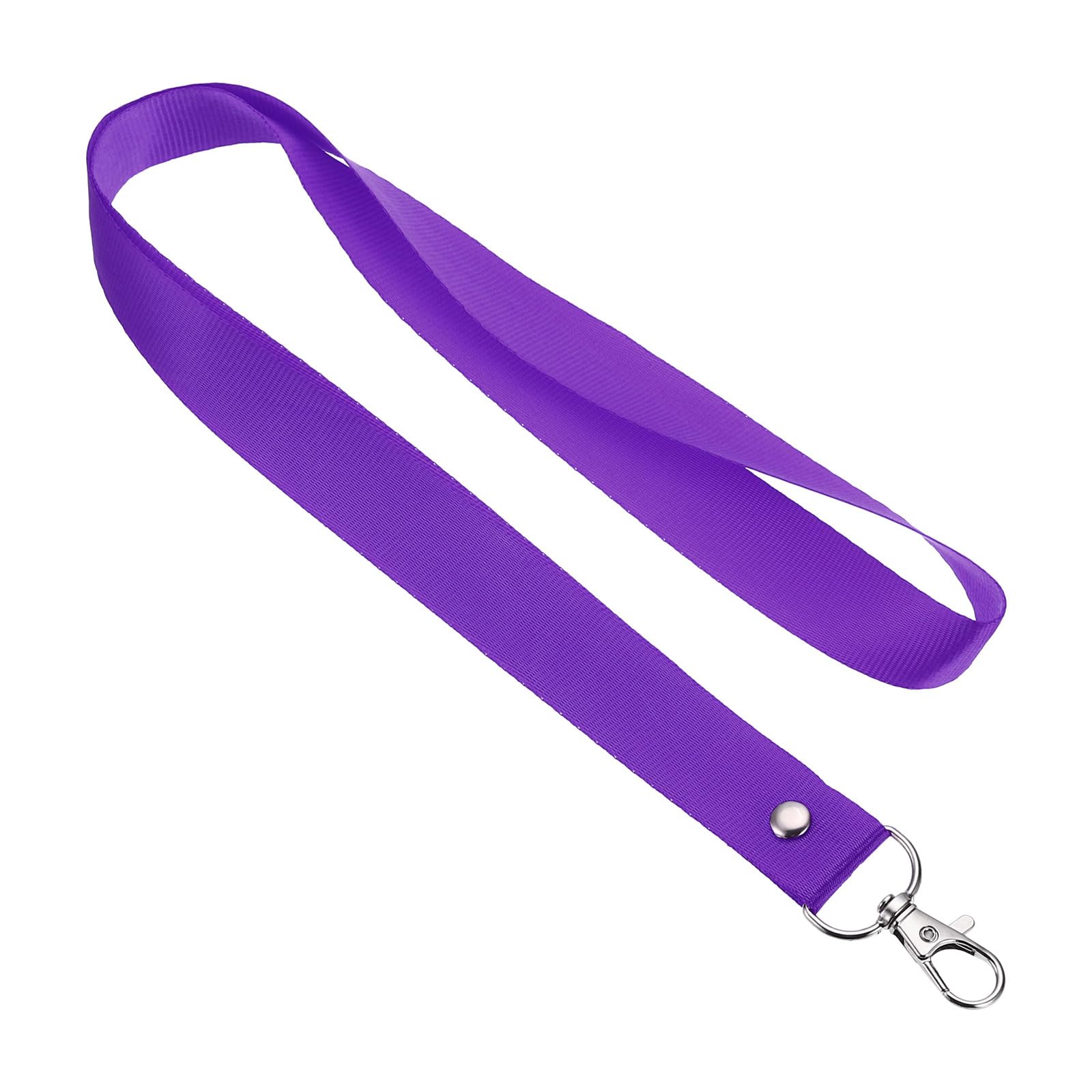 PATIKIL 17" Neck Lanyards, 20 Pack 0.8" Width Flat Strap Lanyard with Swivel Hook Clip for Name Tag Badges Holder ID Card Keys, Purple