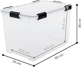 Iris Ohyama Air Tight Storage Box 70 L Set of 2 Clips Stackable view 2