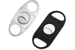 EASTYGOLD Cigar Cutter Cigar Punch Sharp Manual Cigarette Breaker Cigar Scissors Knife Metal Plastic for Men Gentlemen Ladies 2 Pack