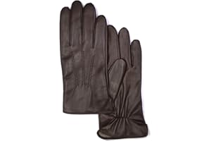 MGGMOKAY Mens Luxury Nappa Lambskin Leather Gloves Cashmere Lining