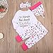 MA&BABY Newborn Infant Baby Boy Girl Famliy Saying Romper+ Pants+Headband+Hats Outfits (A~White, 0-6 Months)