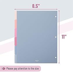 Mr. Pen- Binder Dividers, 6 Tab Dividers, Pack of 2