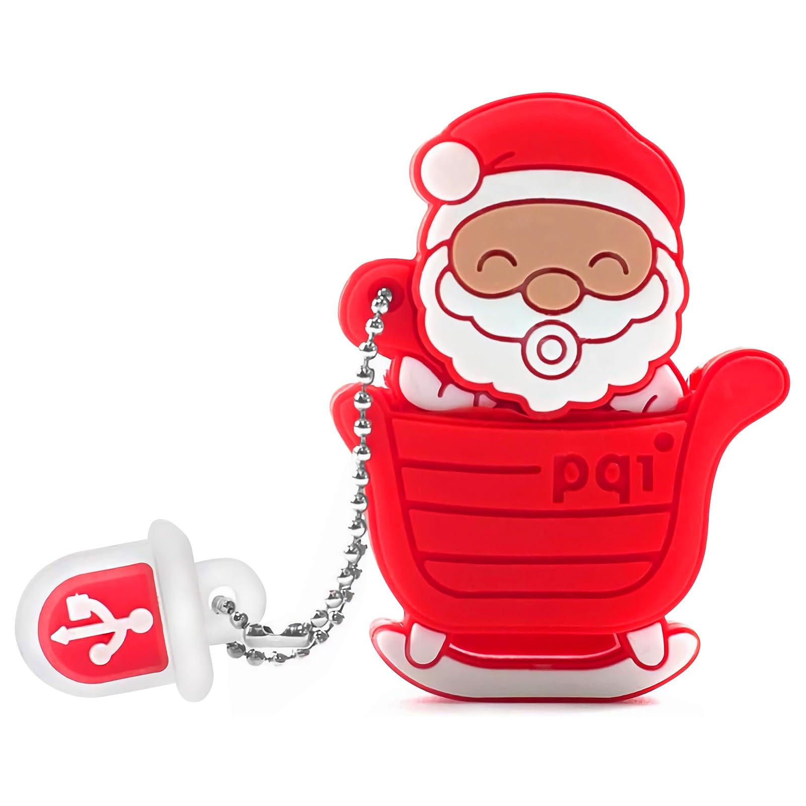 BorlterClamp Cute USB Flash Drive Christmas Santa Model 32GB New Year Gifts Novelty Memory Stick Pendrive