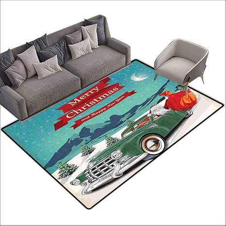 Amazon Com Large Floor Mats For Living Room Christmas Santa