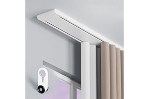 Ceiling Curtain Track Ceiling Mount For Curtains, Double Row Silent Sliding Curtain Rail Track System For Room Divider, Curta