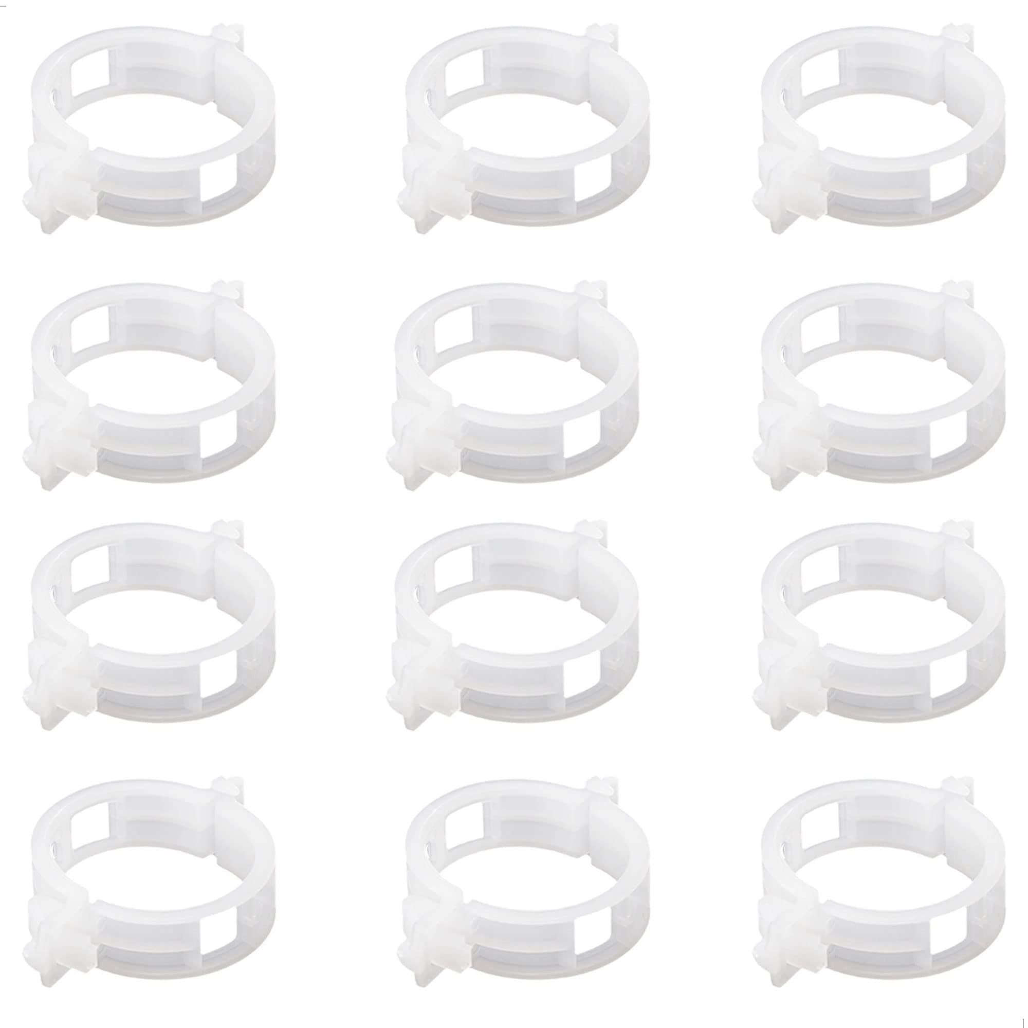 Plant Clips Flower Clip Garden - Pack of 100 White Plastic Adjusting Support Plant Clip for Vine Garden Vegetables Tomatoes Plant Supports Help Plants Grow Well Fixed Plant Garden Accessories.