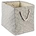DII Woven Paper Storage Bin, Geo Diamond, Gray, Large Rectangle