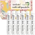 6 Stick – HASHI Soft White Oil Pastels, Non-Toxic for Kids, Artists, Beginners, Students
