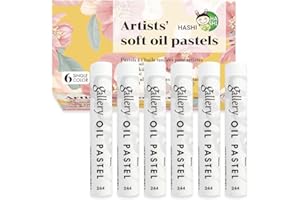 HA SHI 6 Stick – HASHI Soft White Oil Pastels, Non-Toxic for Kids, Artists, Beginners, Students