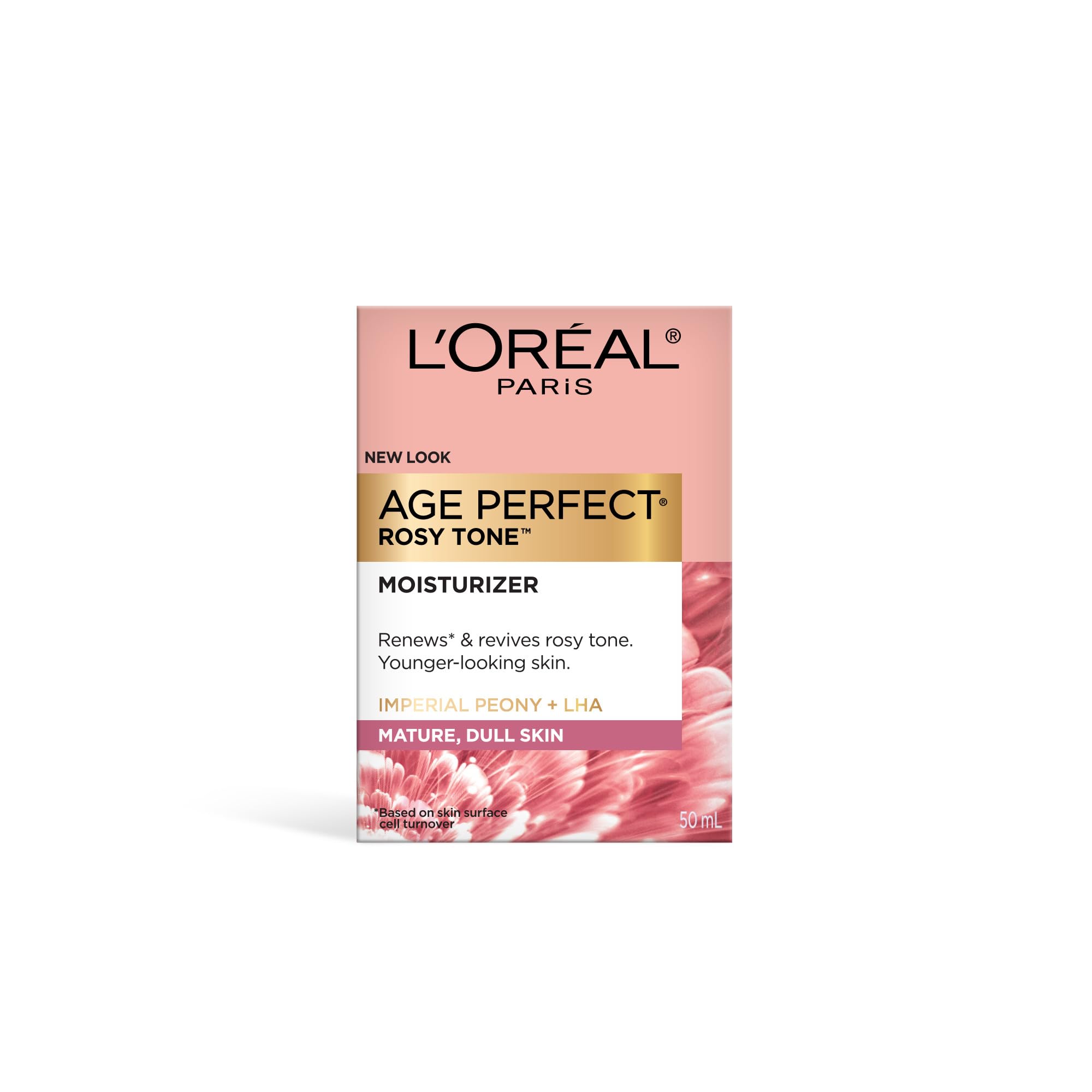 L'Oreal Paris Age Perfect Rosy Tone Anti-Sagging Face Moisturizer, Renew & Revive Healthy Tone, 1.7 oz (Packaging May Vary)