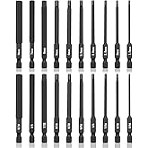 NAUIX 20 Piece Hex Head Allen Wrench Drill Bit Set, 1/4 Inch Hex Shank Metric and SAE S2 Steel Hex Bit Set, Magnetic Tips 3 I