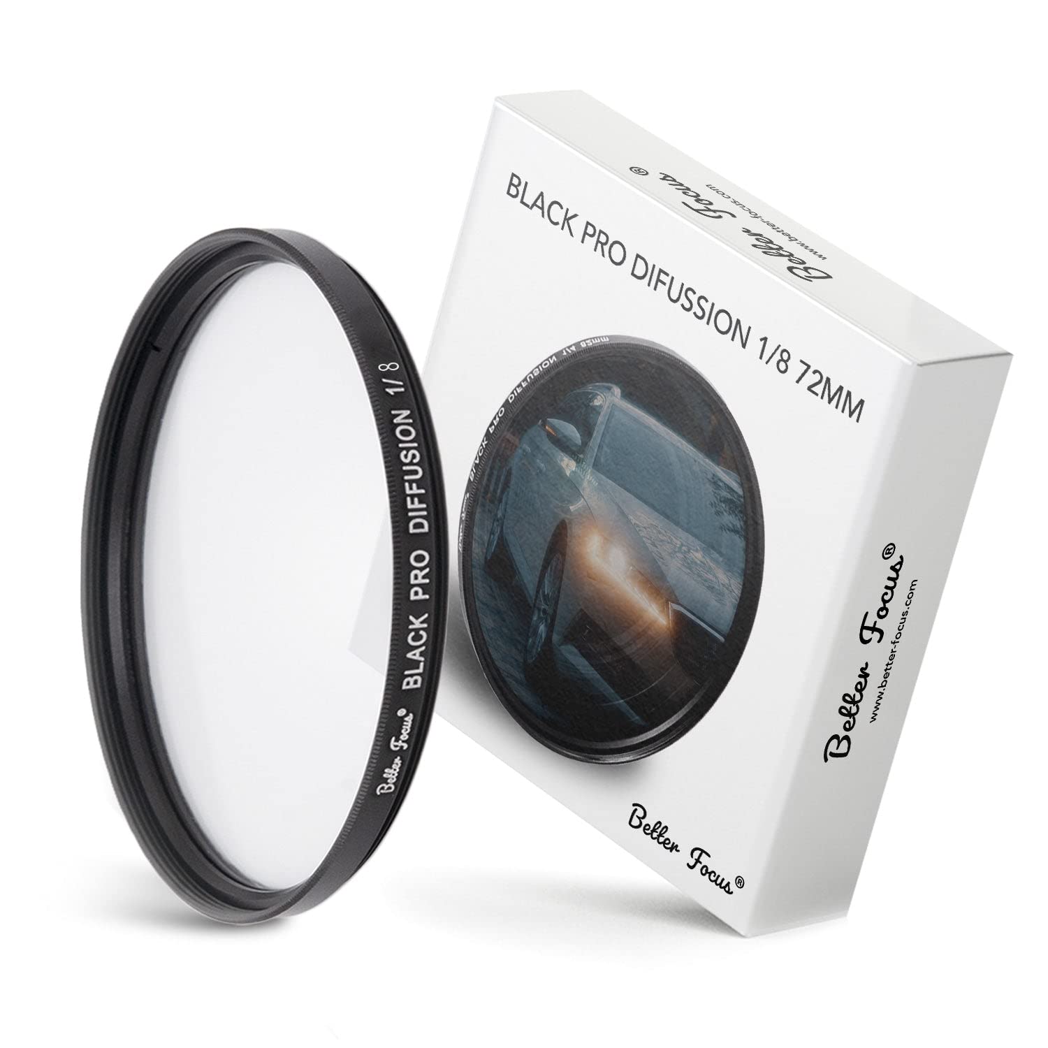 Better Focus Black Diffusion Pro Mist Filter 1/8-72 mm Glow Mist Effect Filter Cinebloom Promist Effect Filter 1/8-72 mm