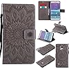 BoxTii Coque Galaxy Note 4, Etui en Cuir de Première Qualité, Housse Coque pour Samsung Galaxy Note 4 (#2 Gris)