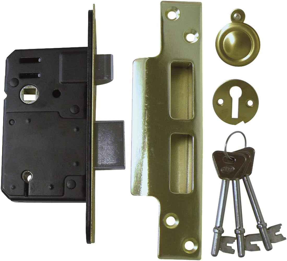 Legge 5 Lever BS3621 Mortice Sashlock 76mm Polished Brass