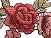 Comfun 12 Pack Red Rose Flower Patch Badge Embroidered Floral Applique Sew On Decorative Patches (6 Pack)