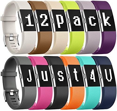 Fitbit charge 2 Bands, 12 Color Replacement Bands for Fitbit Charge 2 HR Wristband (Small, Pack, Buckle), Special Edition Fitbit Charge 2 Fitness Sport Strap For Women Men Gifts