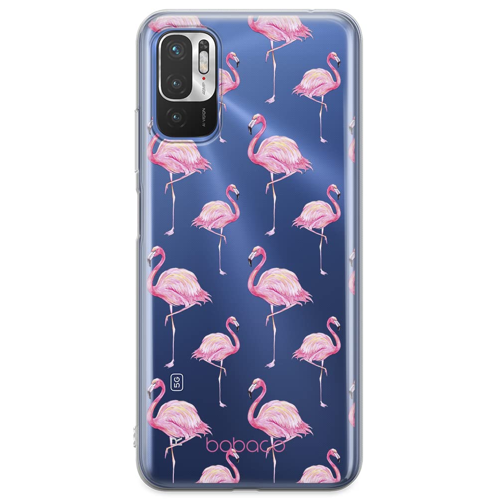 ERT GROUP mobile phone case for Xiaomi REDMI NOTE 10 5G / POCO M3 PRO original and officially Licensed Babaco pattern Flamingo 005 adapted to the shape of the mobile phone, partially transparent