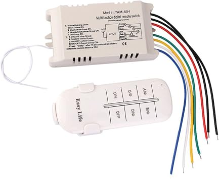 Wingoneer Wall Switch And Remote Control 4 Way On Off Light